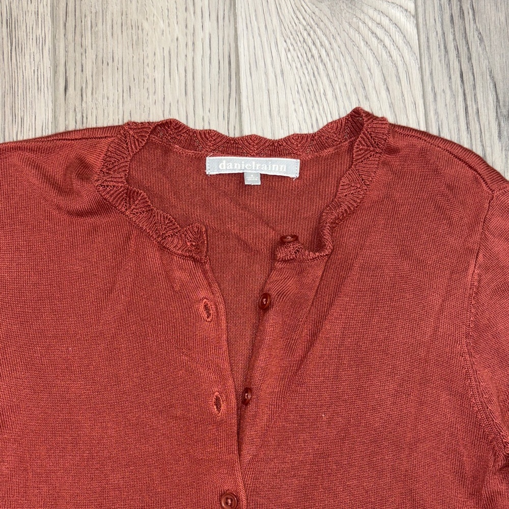 Daniel Rainn Rust Button-Down Cardigan - Picture 5 of 5